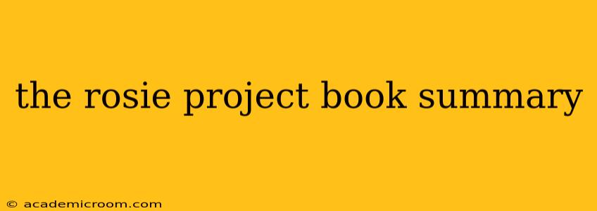 the rosie project book summary