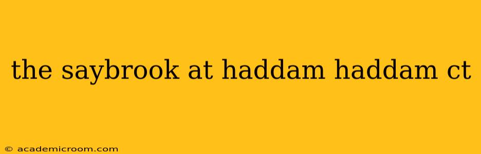 the saybrook at haddam haddam ct