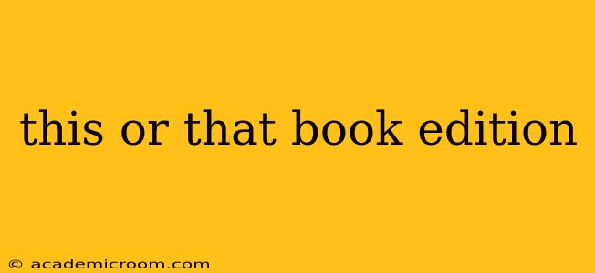 this or that book edition