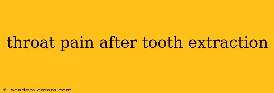 throat pain after tooth extraction