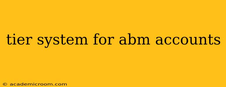 tier system for abm accounts