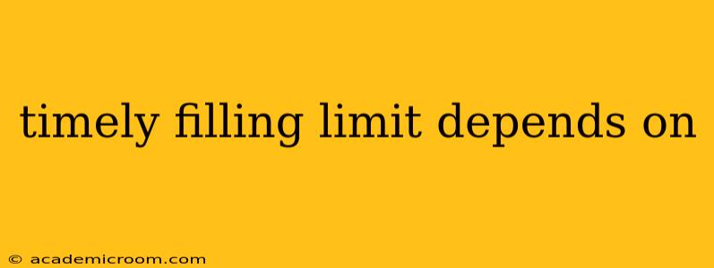 timely filling limit depends on