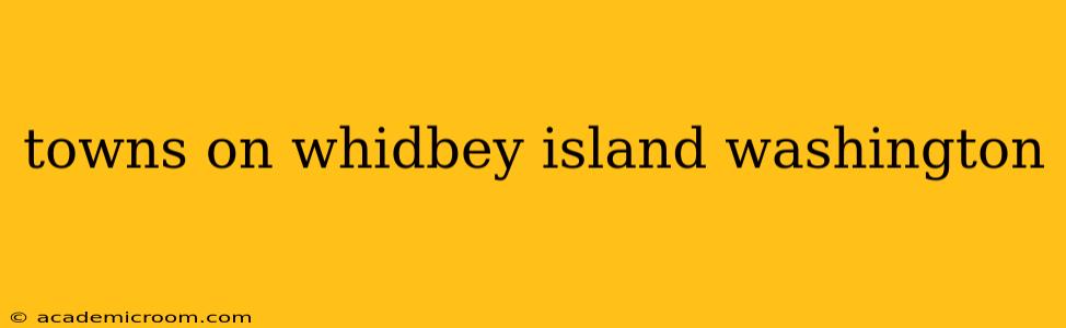 towns on whidbey island washington