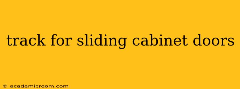 track for sliding cabinet doors