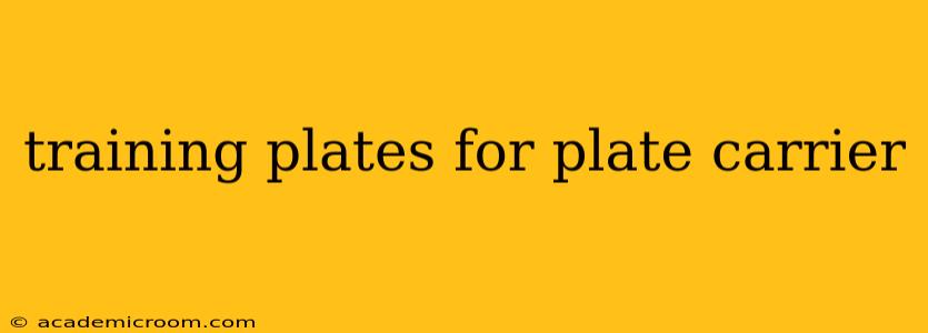training plates for plate carrier