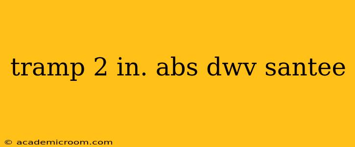 tramp 2 in. abs dwv santee