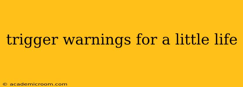 trigger warnings for a little life