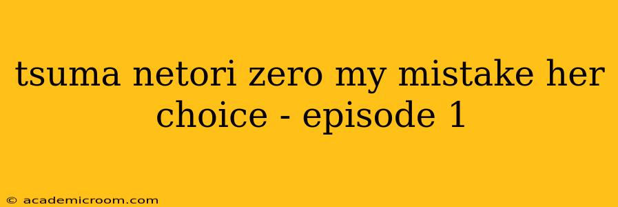 tsuma netori zero my mistake her choice - episode 1