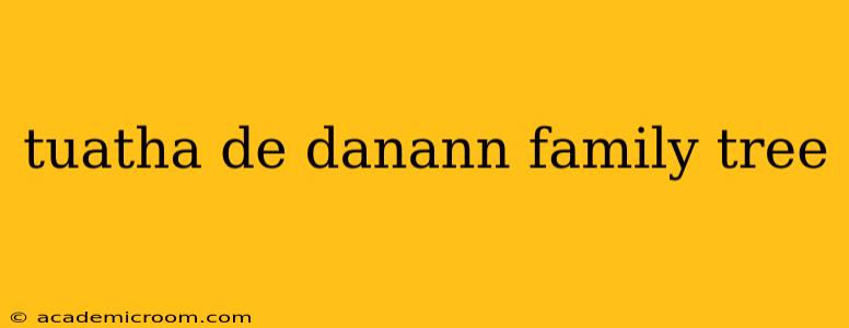 tuatha de danann family tree