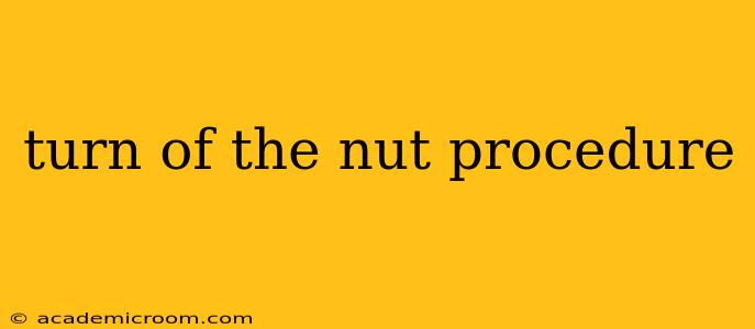 turn of the nut procedure