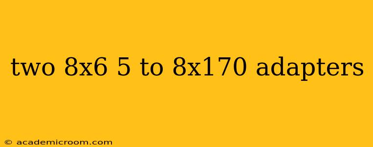 two 8x6 5 to 8x170 adapters