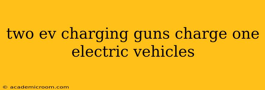 two ev charging guns charge one electric vehicles