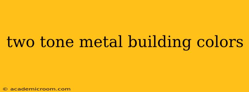 two tone metal building colors