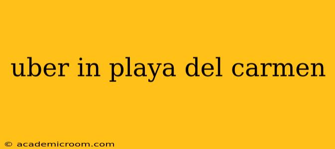 uber in playa del carmen