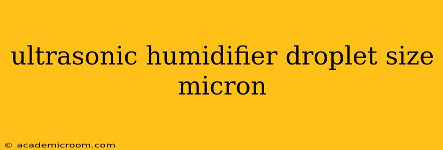 ultrasonic humidifier droplet size micron