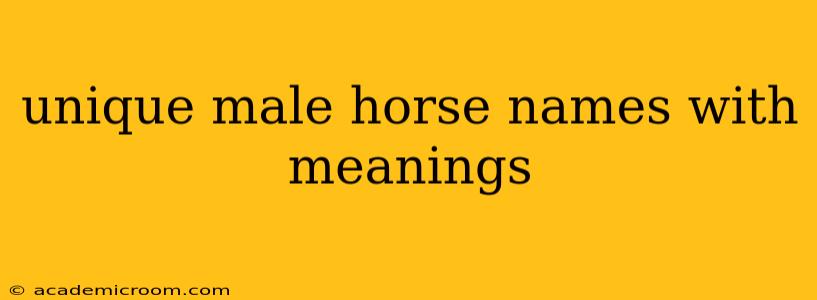 unique male horse names with meanings
