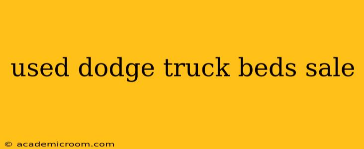 used dodge truck beds sale