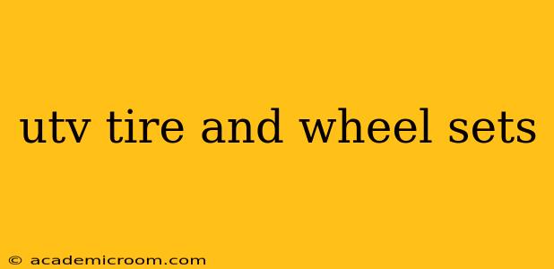 utv tire and wheel sets