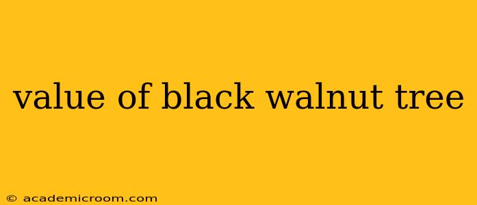 value of black walnut tree