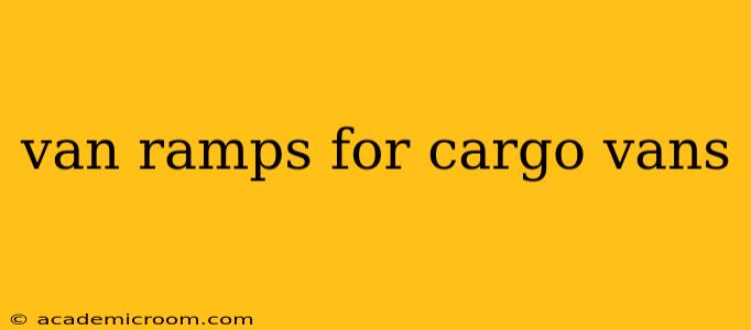 van ramps for cargo vans