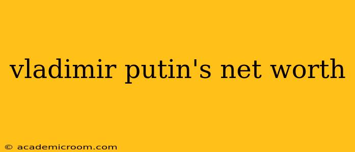 vladimir putin's net worth
