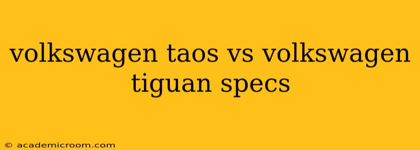 volkswagen taos vs volkswagen tiguan specs