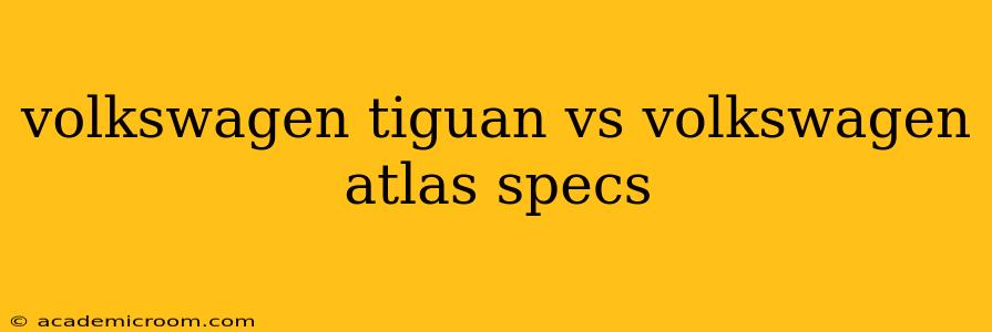 volkswagen tiguan vs volkswagen atlas specs