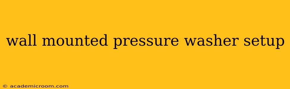 wall mounted pressure washer setup