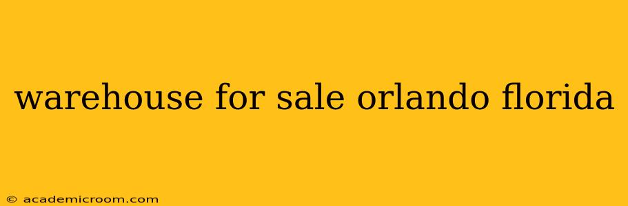 warehouse for sale orlando florida