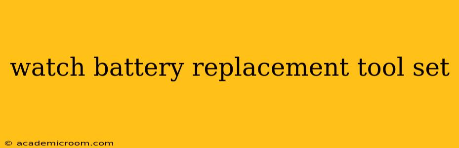 watch battery replacement tool set