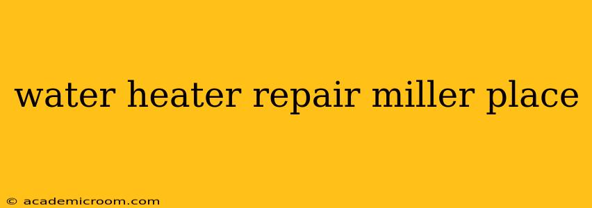 water heater repair miller place
