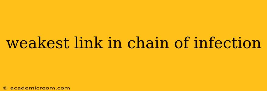 weakest link in chain of infection