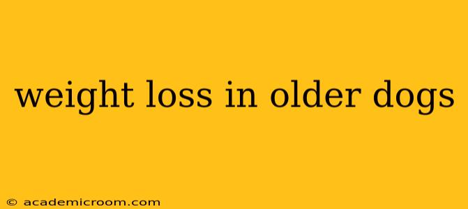 weight loss in older dogs