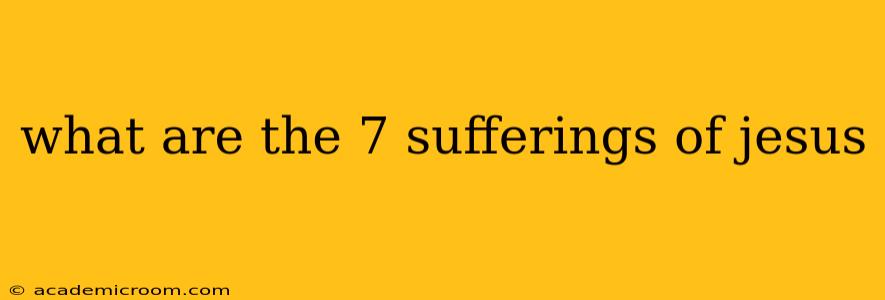 what are the 7 sufferings of jesus