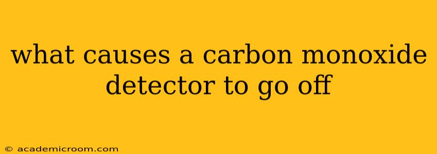 what causes a carbon monoxide detector to go off