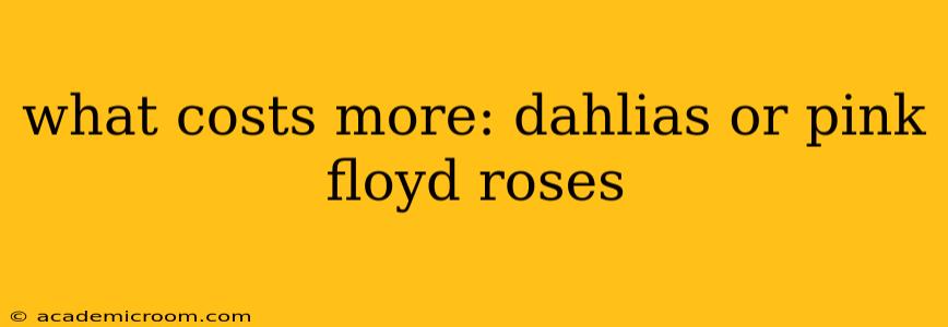 what costs more: dahlias or pink floyd roses