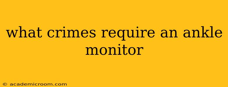 what crimes require an ankle monitor