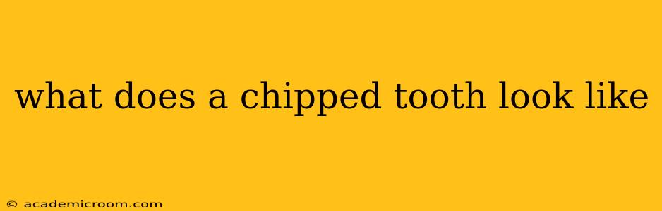 what does a chipped tooth look like