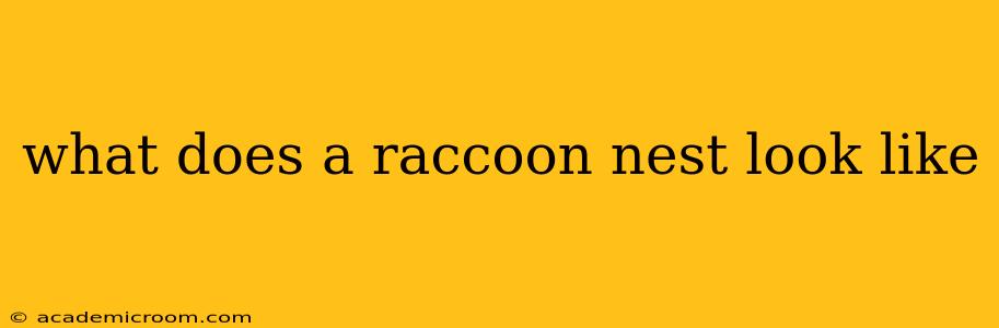 what does a raccoon nest look like