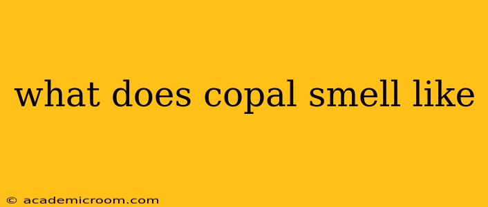 what does copal smell like