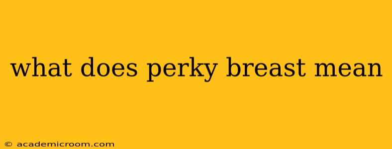 what does perky breast mean