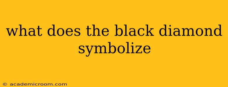 what does the black diamond symbolize