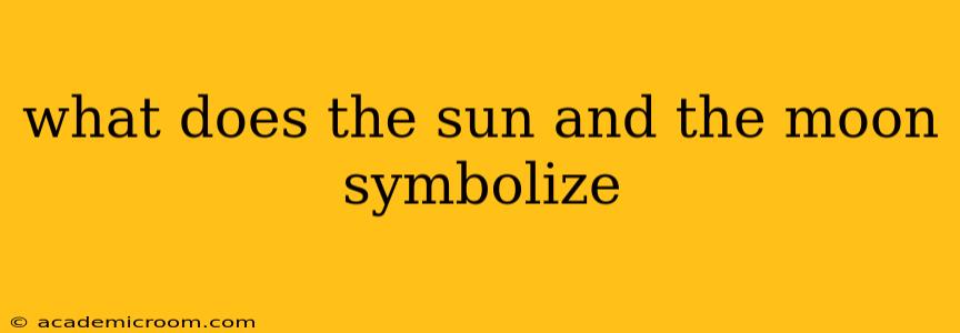 what does the sun and the moon symbolize