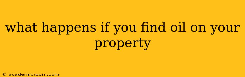 what happens if you find oil on your property