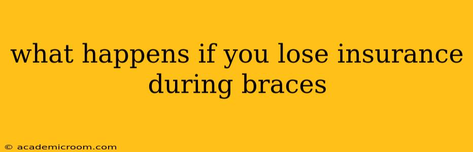 what happens if you lose insurance during braces