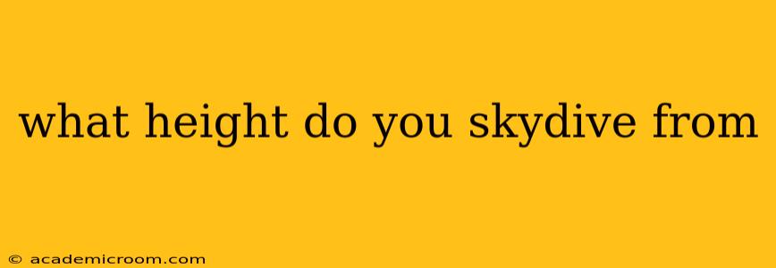 what height do you skydive from