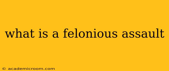 what is a felonious assault