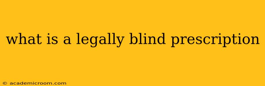 what is a legally blind prescription
