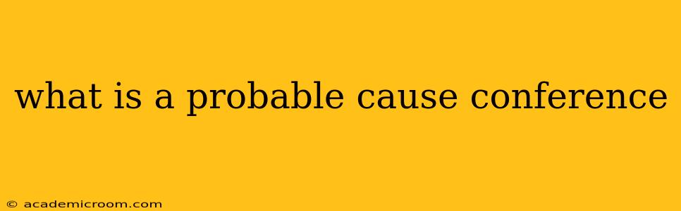 what is a probable cause conference