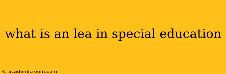 what is an lea in special education